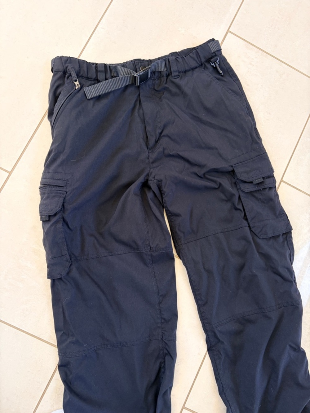 BC Clothing Men's Black Lined Outdoor Cargo Pants - Snow pant/ Utility Style